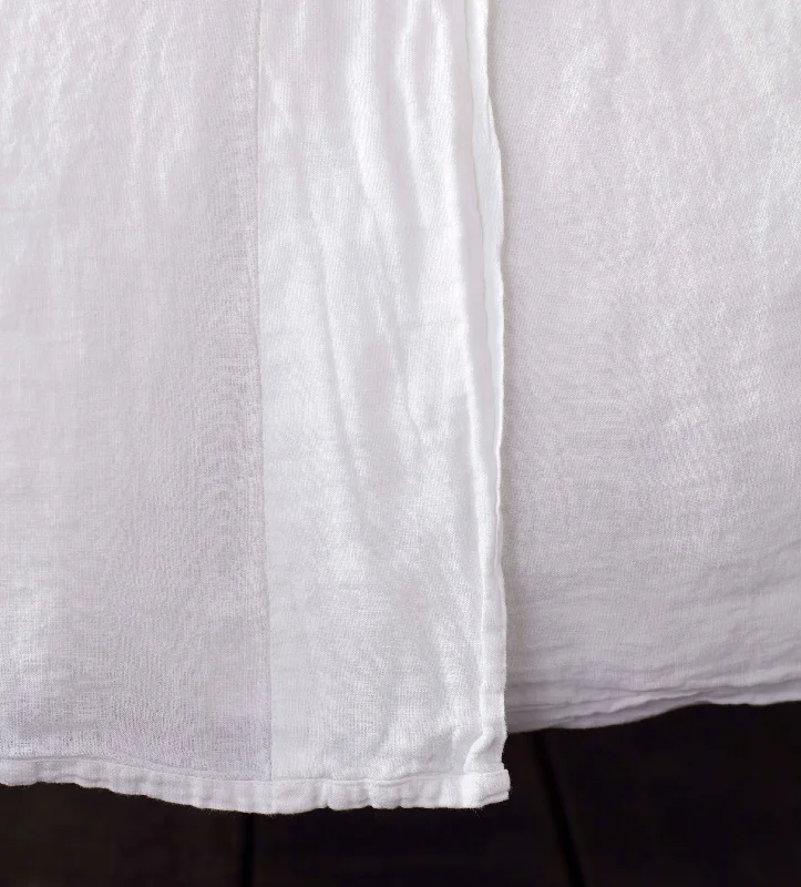 Anti - Pill Microfiber Sheets for a Smooth AppearanceWhite 100% Linen Flat Sheet