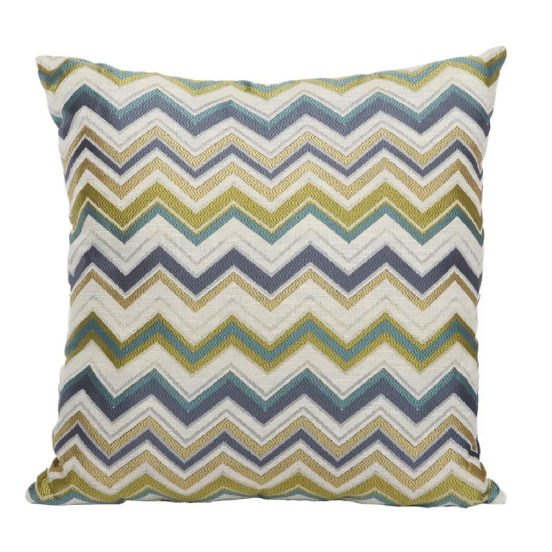 Velvet Pillows for a Touch of EleganceBenzara Woven Design Fabric Accent Pillow in Chevron Pattern, Multicolor