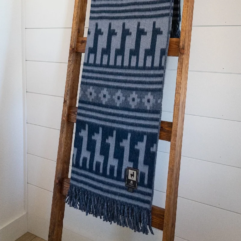 Moisture - wicking athletic performance blanketsRecycled polyester blankets for an eco - conscious optionAlpaca Threadz Alpaca Wool Throw Blanket - Alpaca Design (Blue) Moisture - wicking athletic performance blanketsRecycled polyester blankets for an eco - conscious optionAlpaca Threadz Alpaca Wool Throw Blanket - Alpaca Design (Blue)
