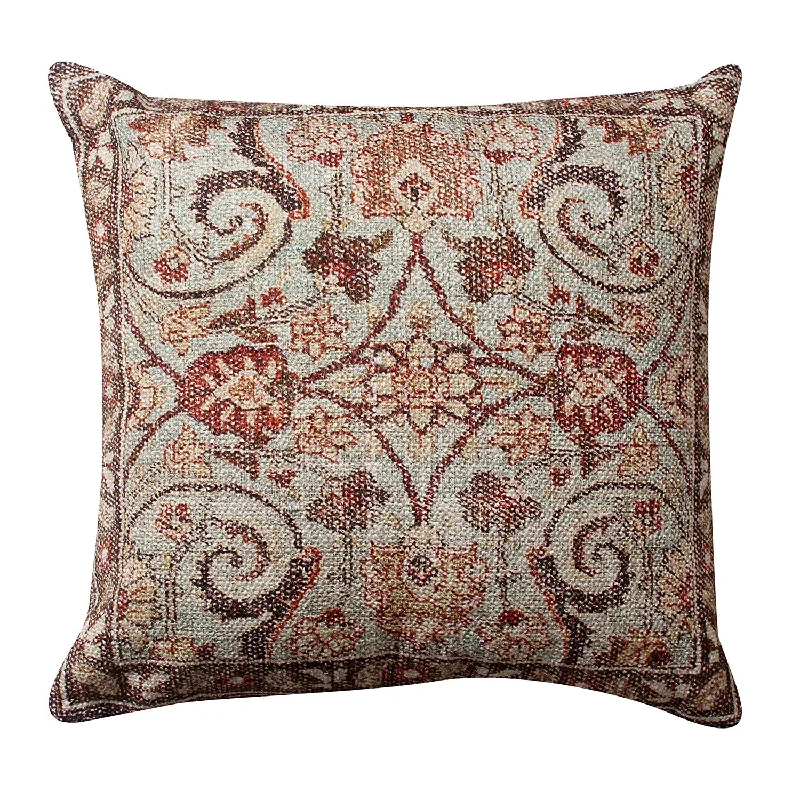 Round Pillows for Boho-Style InteriorsBenzara 18 x 18 Cotton Hand Woven Pillow with Kilim Pattern, Multicolor Round Pillows for Boho-Style InteriorsBenzara 18 x 18 Cotton Hand Woven Pillow with Kilim Pattern, Multicolor