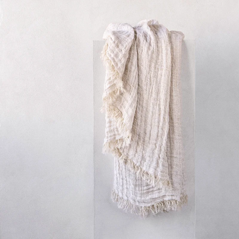 Glow - in - the - dark kids sleepover blanketsCrush Linen Throw Blanket - Ayrton Melange Glow - in - the - dark kids sleepover blanketsCrush Linen Throw Blanket - Ayrton Melange
