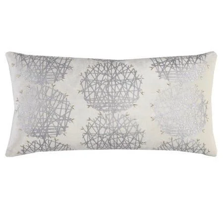 Bolster Pillows for Sofa DecorationBelair Lumbar Pillow- Silver