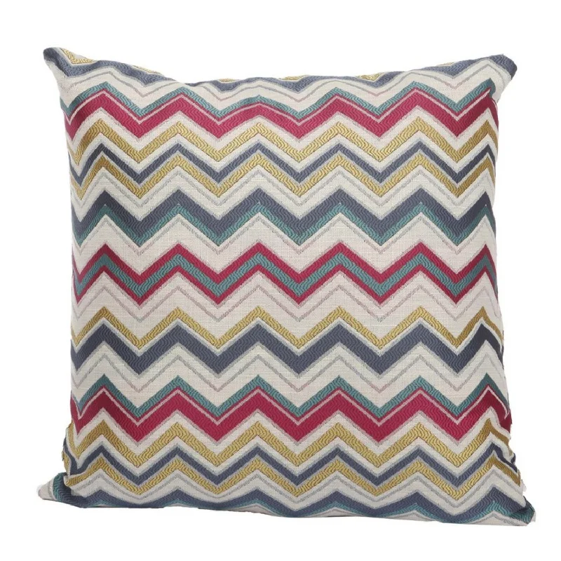 Firm Pillows for Side SleepersBenzara Woven Design Fabric Accent Pillow in Zigzag Pattern, Multicolor Firm Pillows for Side SleepersBenzara Woven Design Fabric Accent Pillow in Zigzag Pattern, Multicolor