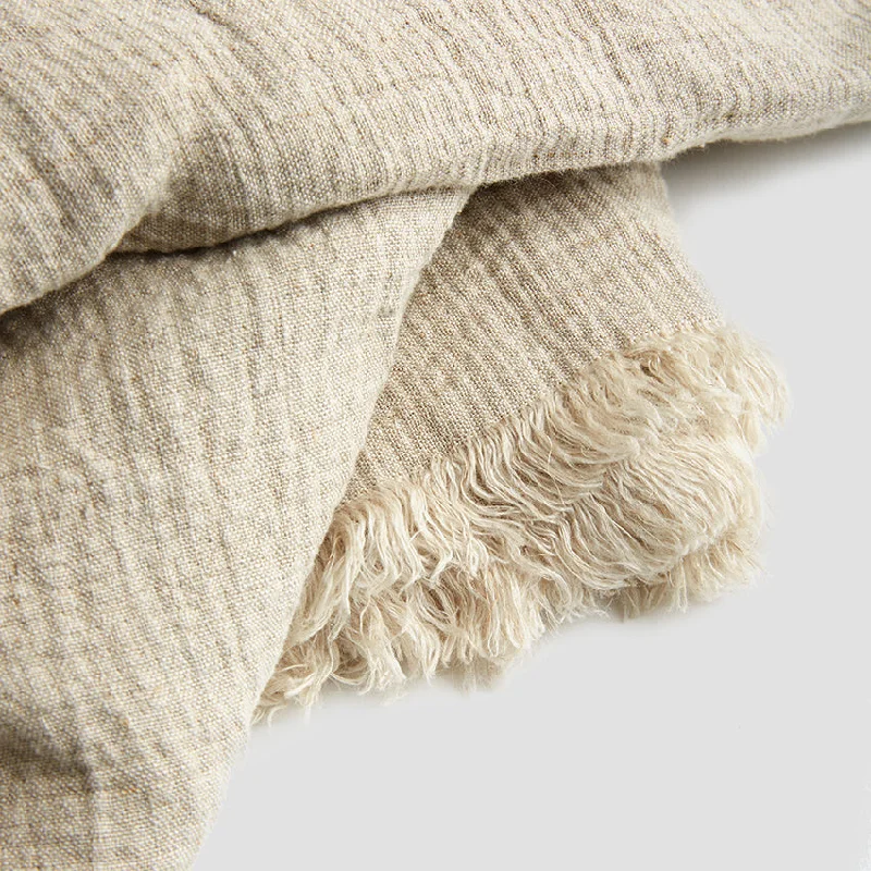 Christmas tree - shaped holiday decorative blankets​Oatmeal Linen Crinkle Throw
