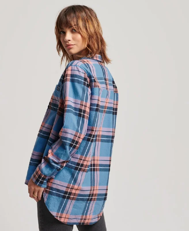 Vintage Relaxed Check Shirt | Navy Pink Check