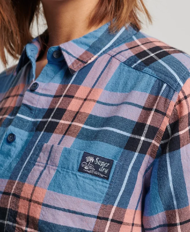 Vintage Relaxed Check Shirt | Navy Pink Check