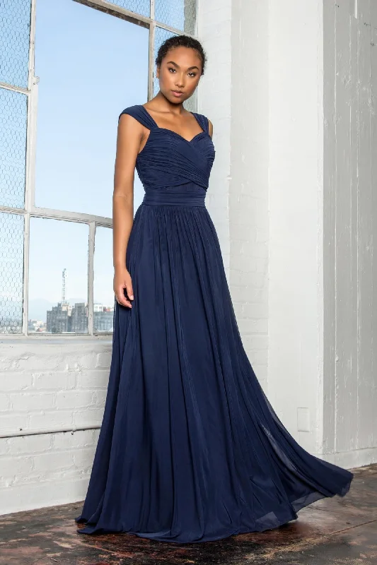 Front Cut-Out Bridesmaid Long Formal Dress