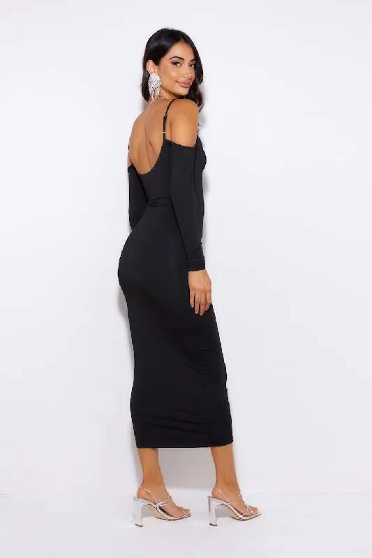 Her Muse Midi Dress Black