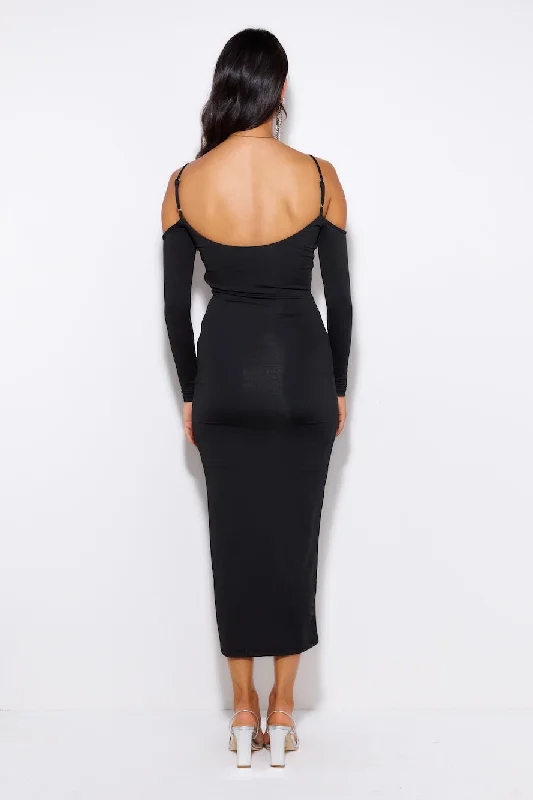 Her Muse Midi Dress Black