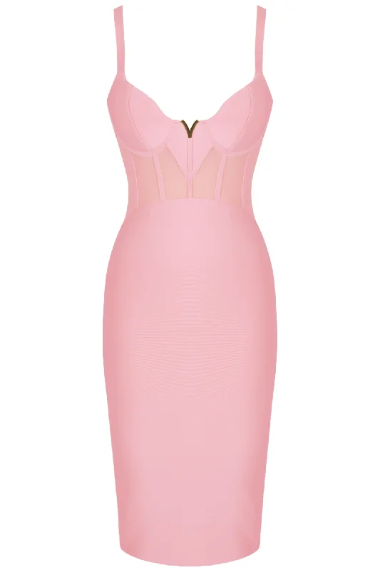 Juliette Bodycon Dress - Dusty Pink