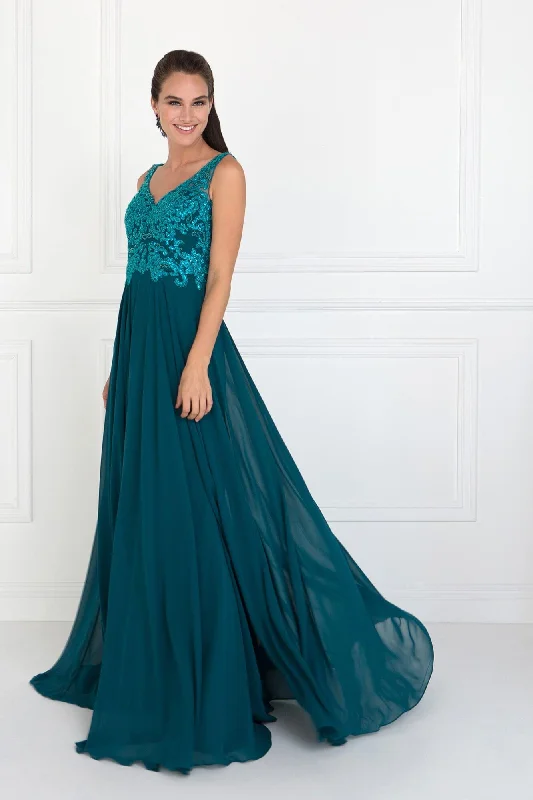 Long Formal Prom Dress Plus Size Evening Gown