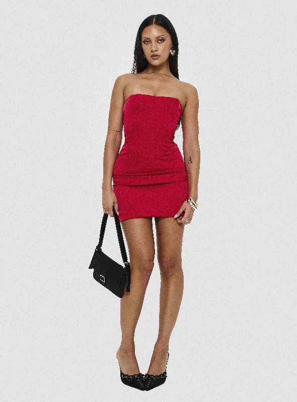 Ready For It Corset Mini Dress Red