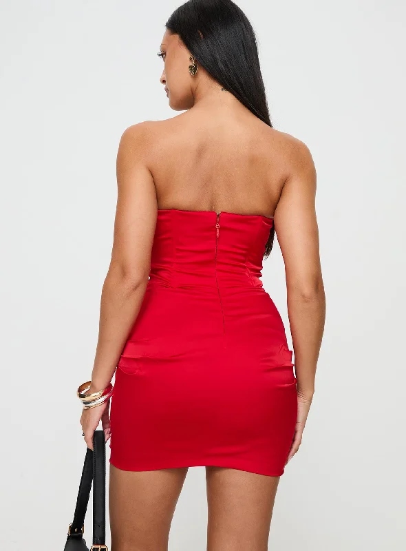 Ready For It Corset Mini Dress Red