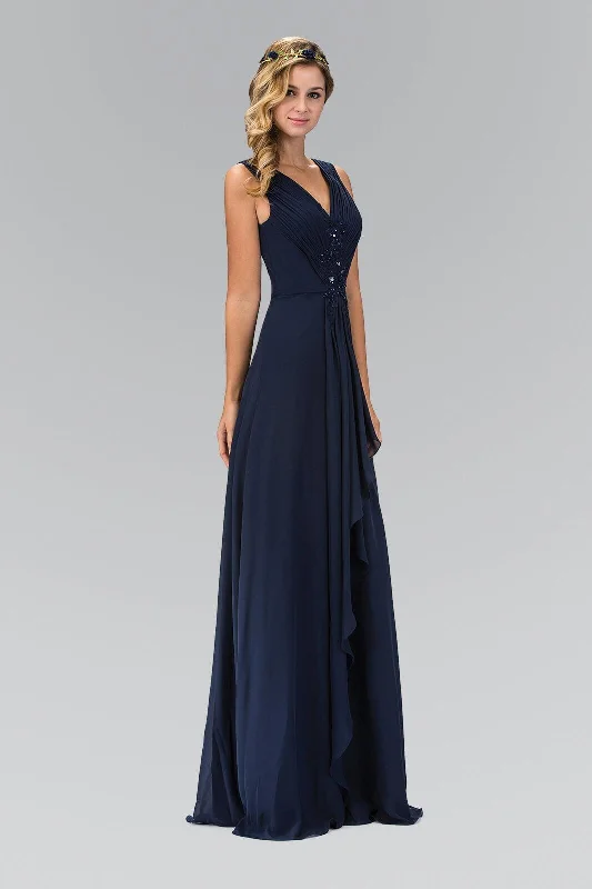 Long Bridesmaid Formal Chiffon Dress