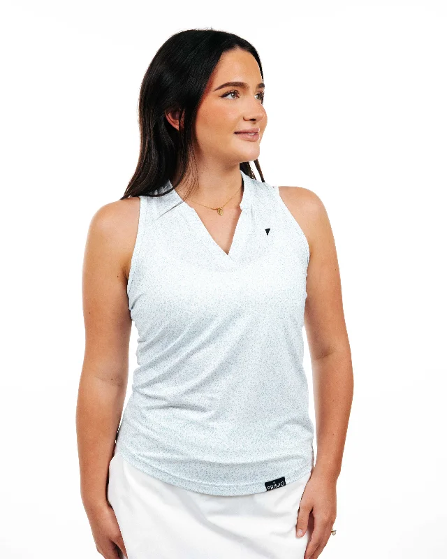 Women's Floral Sleeveless Blade Polo