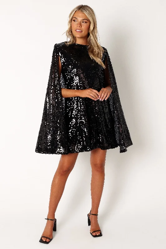 Jemima Mini Dress - Black Sequin