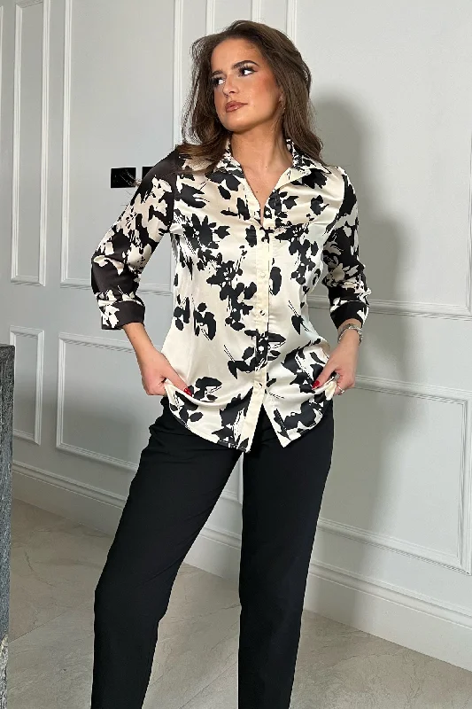 Olivia Monocrome Print Shirt