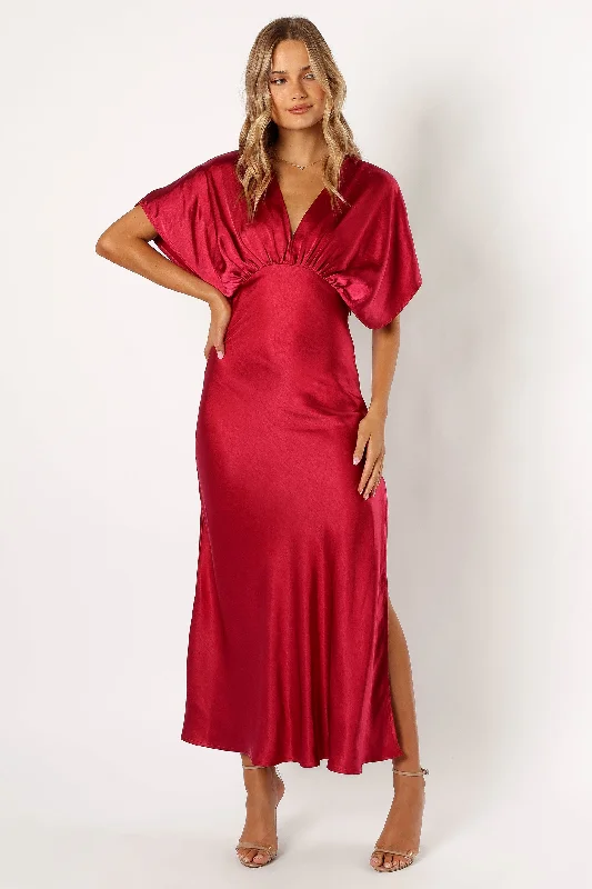 Ricki Maxi Dress - Ruby Wine