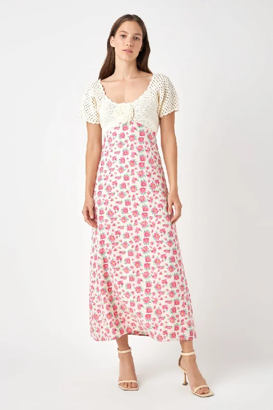 Crochet Floral Maxi Dress