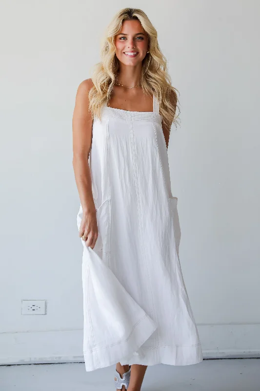 FINAL SALE - Deluxe Vision Off White Maxi Dress