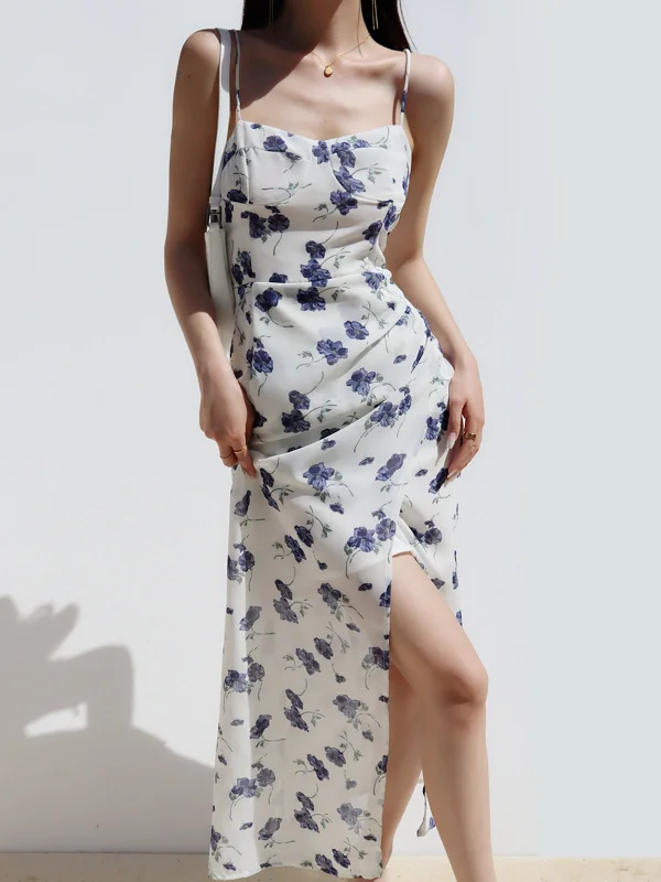 BerryBetty - Iris Strap Floral Long Dress