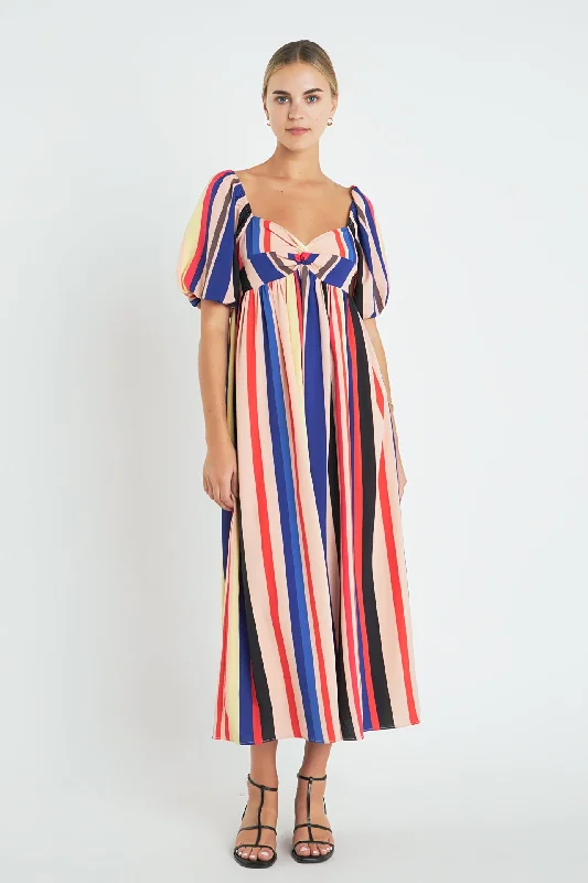 Multi Color Stripe Maxi Dress