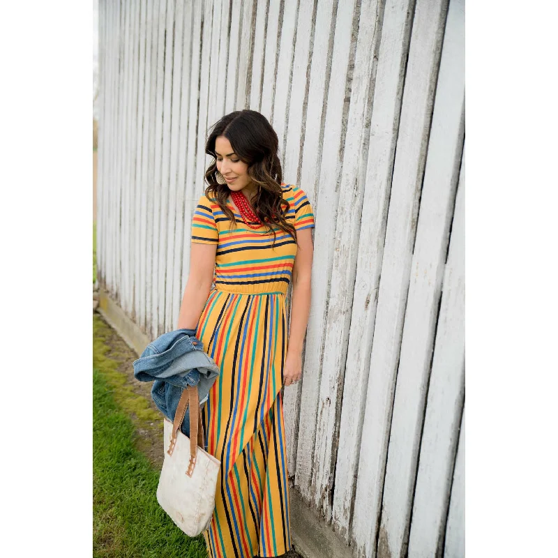 Striped Maxi Tee Dress