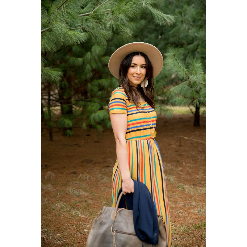 Striped Maxi Tee Dress