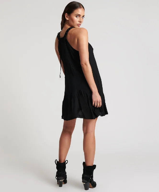 BLACK LACED CHARLESTON DRESS