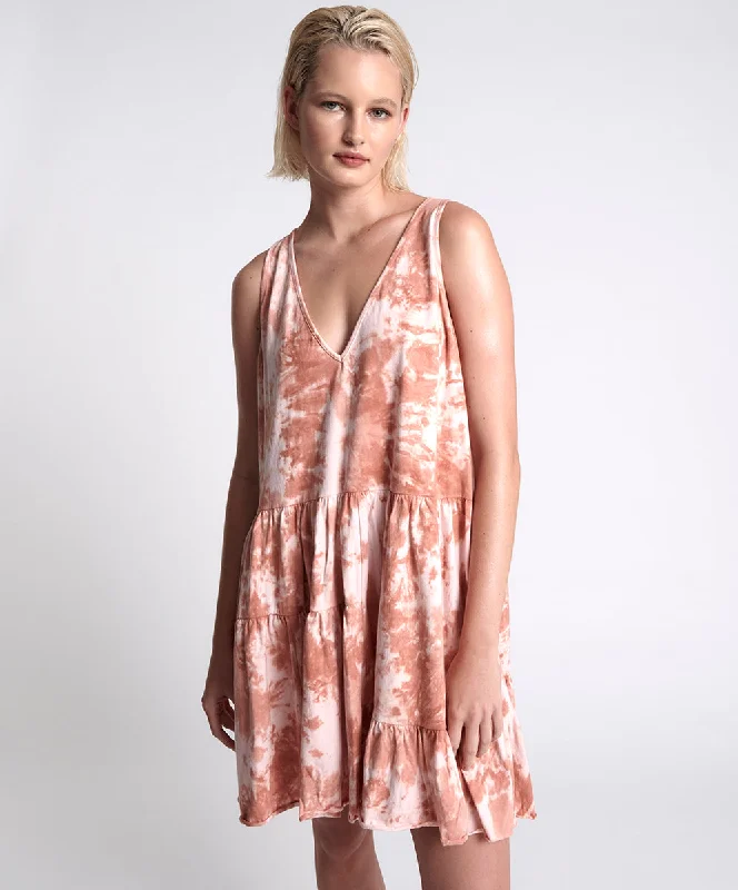 GYPSY TIE DYE SMOKE JERSEY DRESS