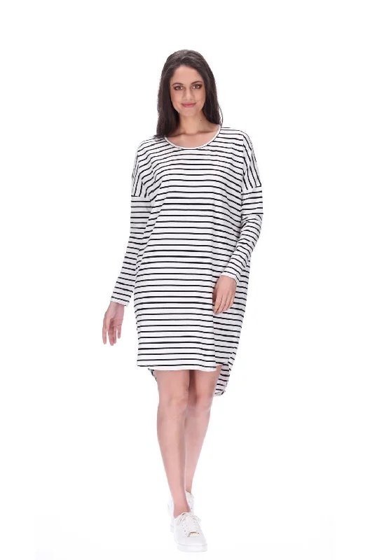 Kobi Dress Black/White Stripe