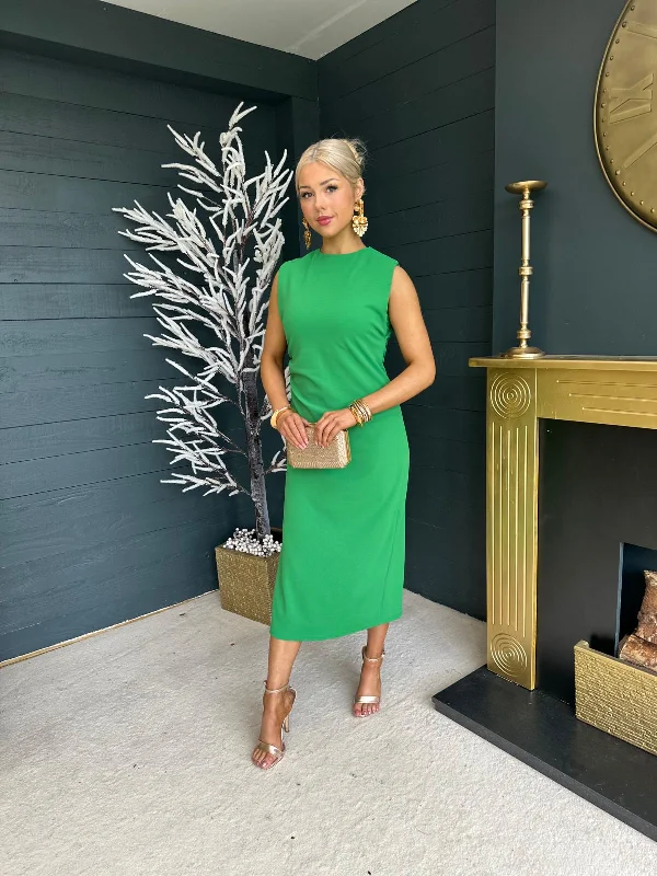 Maire Occasion Midi Dress Emerald