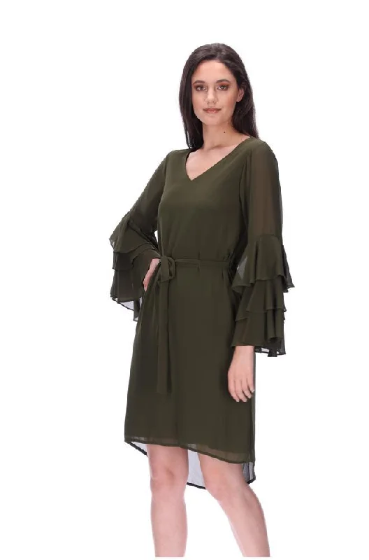 Perla Shift Dress Khaki