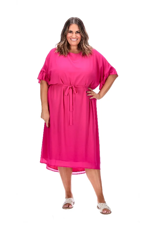 Aria Midi Dress Fuschia