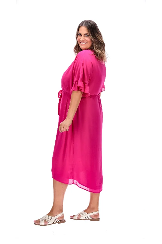 Aria Midi Dress Fuschia