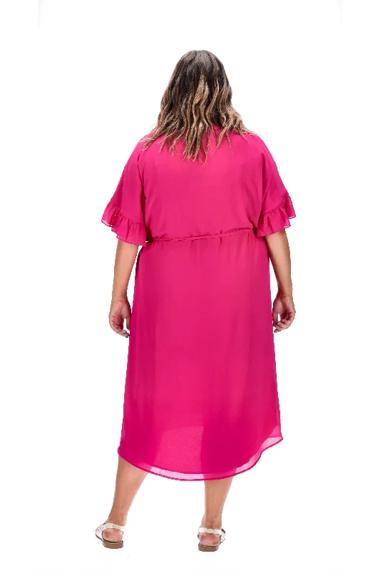 Aria Midi Dress Fuschia