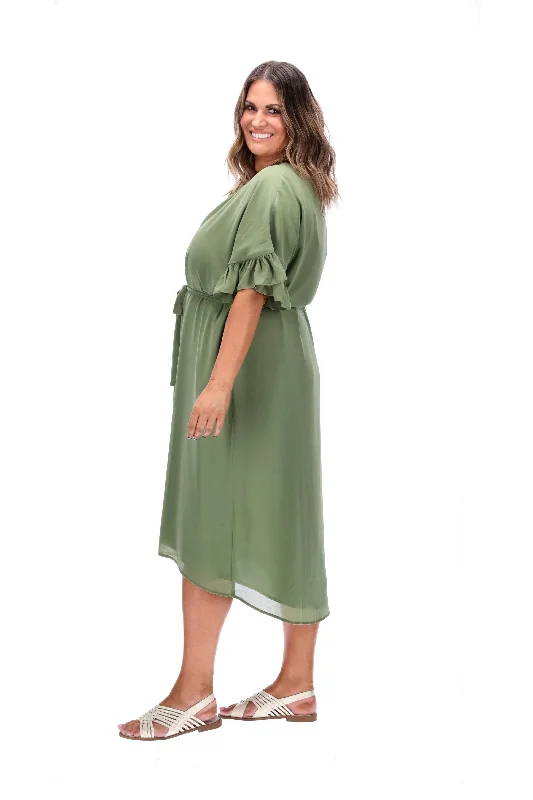 Aria Midi Dress Khaki