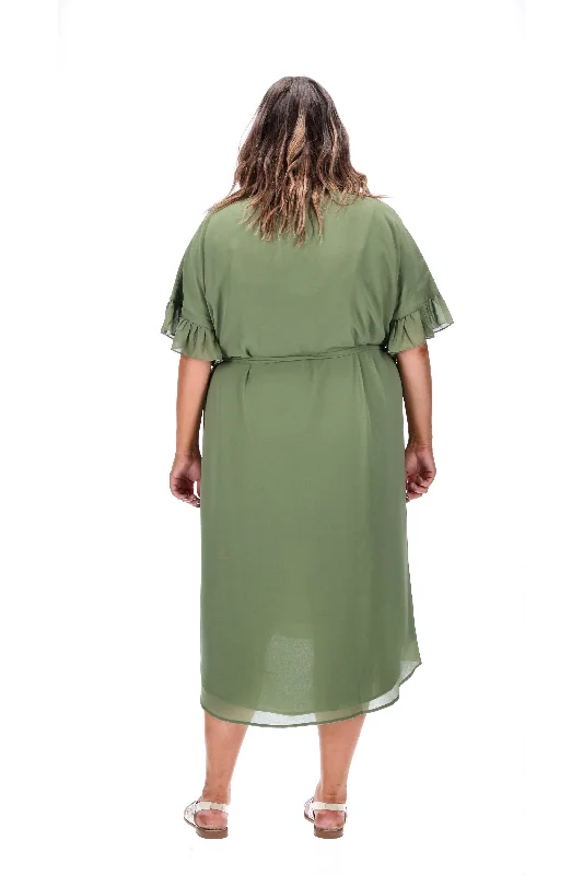 Aria Midi Dress Khaki