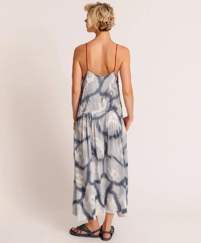 REFLECTION HAND PRINTED HIDEAWAY SLIP DRESS