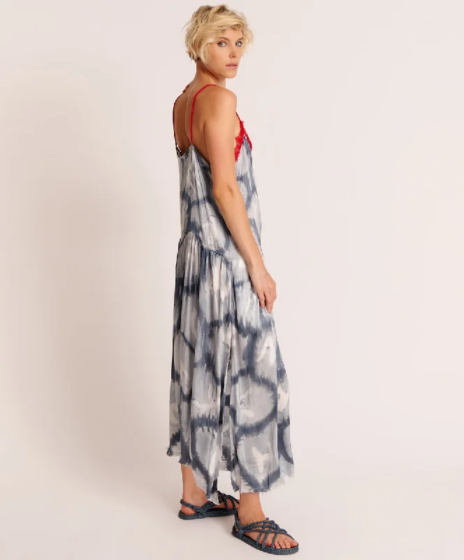 REFLECTION HAND PRINTED HIDEAWAY SLIP DRESS