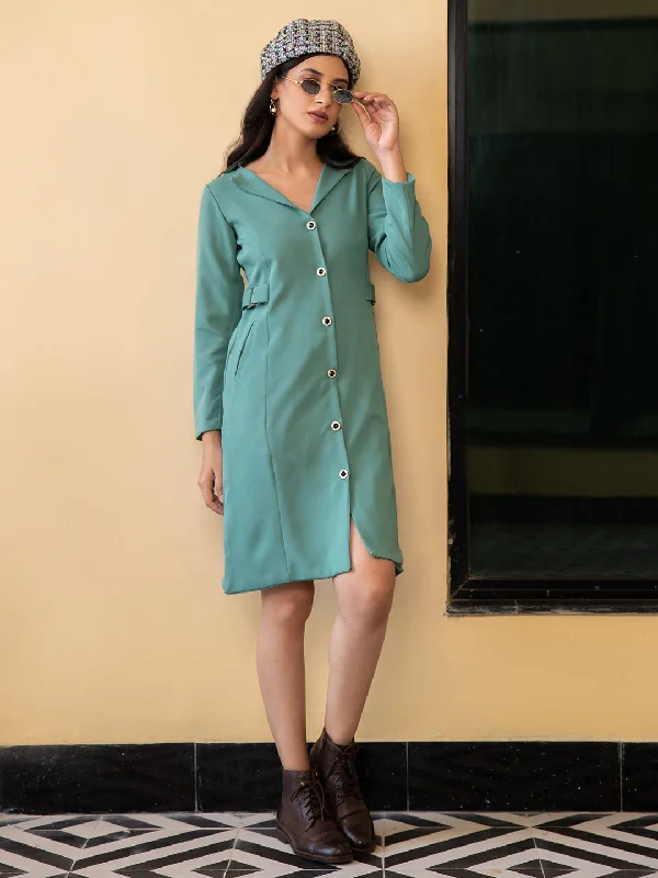 Sage Green Shirt Dress