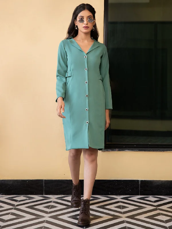 Sage Green Shirt Dress