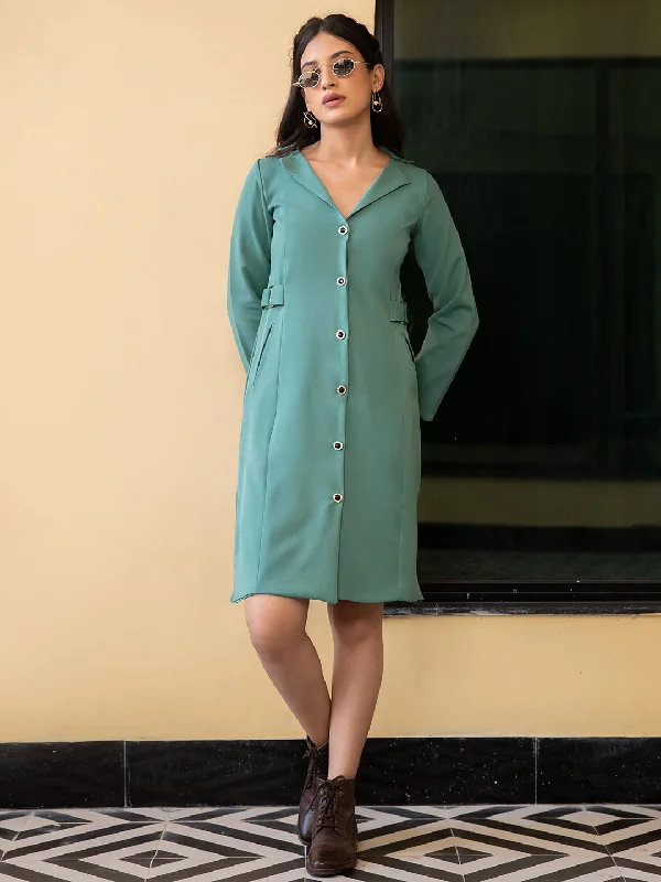 Sage Green Shirt Dress