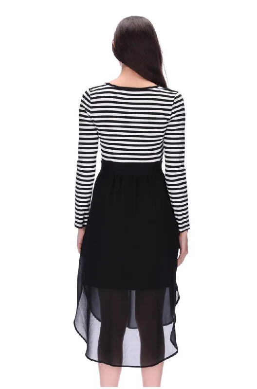 Siri Long Sleeve Midi Dress Black