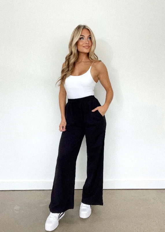 Black Wide Leg Sweats