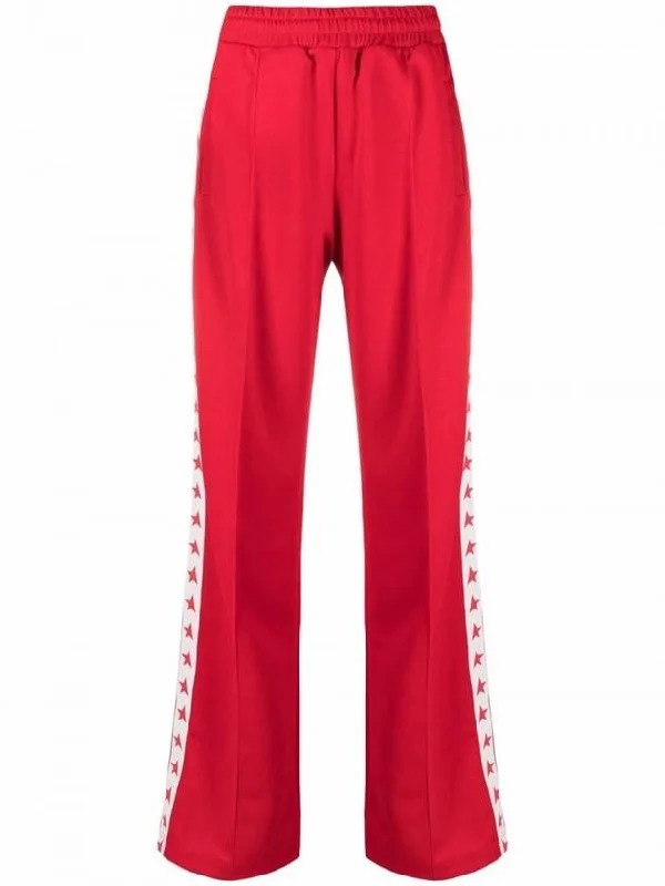 Side Star Logo Track Pants Red