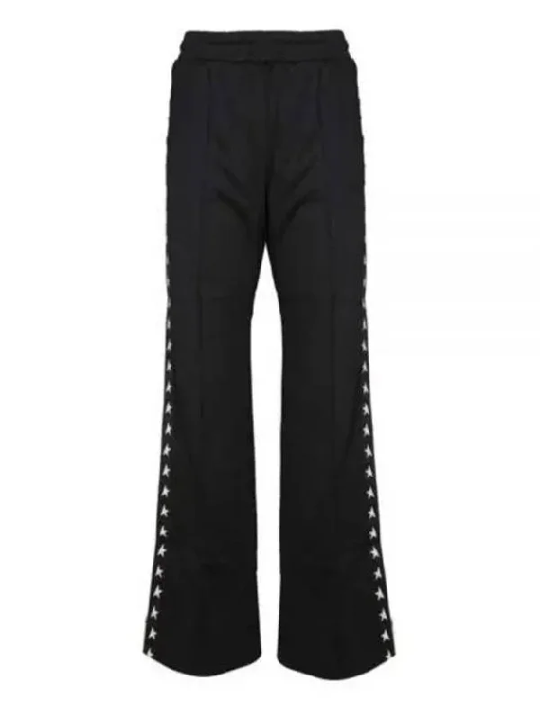 Side Star Logo Track Pants Black