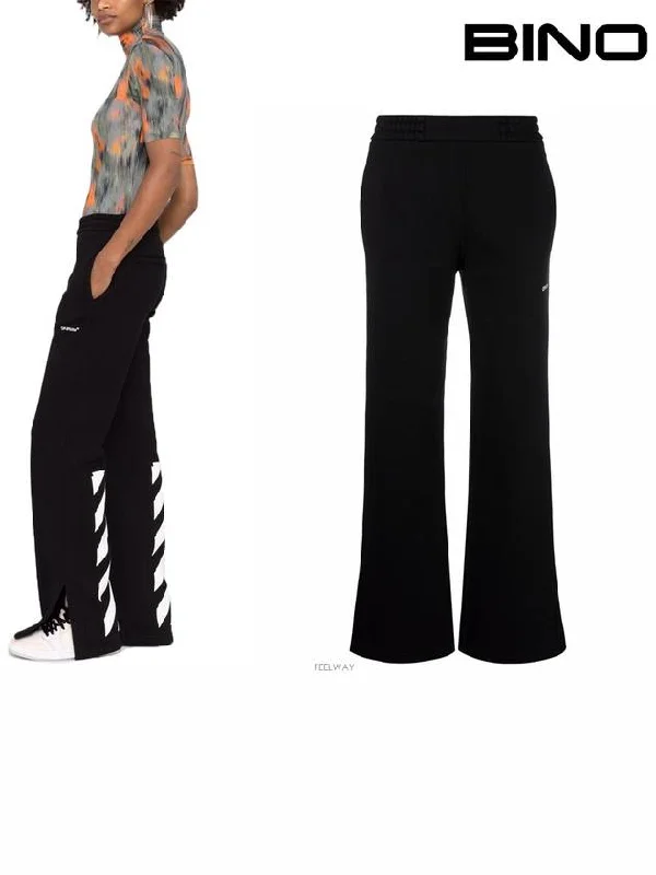 bag Diag logo side slit track pants black