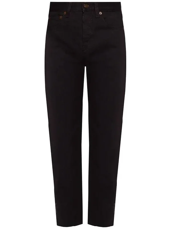 Women's Cotton High Waist Pants Black