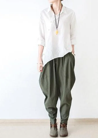 Tea Green Linen Pants Jodhpurs Winter Pants